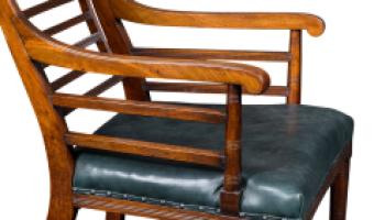E. W. Godwin Attributed, Aesthetic Movement Walnut Armchair with Green Leather - Thumbnail 14