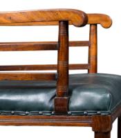 E. W. Godwin Attributed, Aesthetic Movement Walnut Armchair with Green Leather - Thumbnail 16