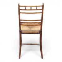 E. W. Godwin Style, Aesthetic Movement Oak Bedroom or Side Chair with Rush Seat - Thumbnail 6