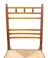 E. W. Godwin Style, Aesthetic Movement Oak Bedroom or Side Chair with Rush Seat - Thumbnail 9