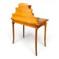 Emile Galle. Art Nouveau Walnut Writing Desk with Exceptional Inlaid Scenery - Thumbnail 7