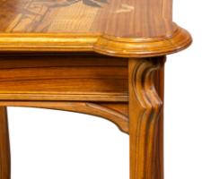 Emile Galle. Art Nouveau Walnut Writing Desk with Exceptional Inlaid Scenery - Thumbnail 30