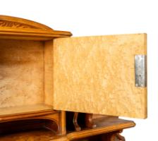 Emile Galle. Art Nouveau Walnut Writing Desk with Exceptional Inlaid Scenery - Thumbnail 28