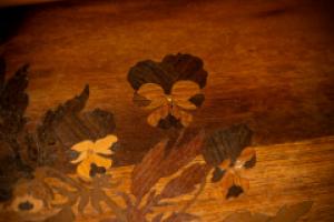 Emile Galle. Art Nouveau Walnut Writing Desk with Exceptional Inlaid Scenery - Thumbnail 18