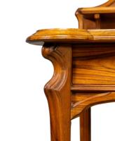 Emile Galle. Art Nouveau Walnut Writing Desk with Exceptional Inlaid Scenery - Thumbnail 31
