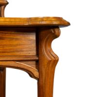 Emile Galle. Art Nouveau Walnut Writing Desk with Exceptional Inlaid Scenery - Thumbnail 32