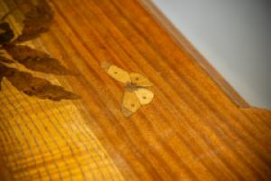 Emile Galle. Art Nouveau Walnut Writing Desk with Exceptional Inlaid Scenery - Thumbnail 22