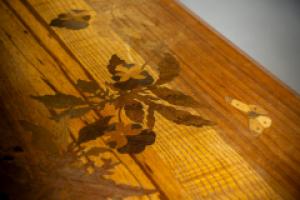 Emile Galle. Art Nouveau Walnut Writing Desk with Exceptional Inlaid Scenery - Thumbnail 38