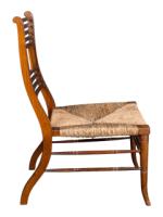 E. W. Godwin Attributed, Pair of Anglo-Japanese Walnut Low Side Nursing Chairs - Thumbnail 12