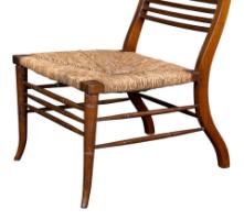 E. W. Godwin Attributed, Pair of Anglo-Japanese Walnut Low Side Nursing Chairs - Thumbnail 14