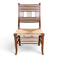 E. W. Godwin Attributed, Pair of Anglo-Japanese Walnut Low Side Nursing Chairs - Thumbnail 22