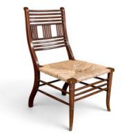 E. W. Godwin Attributed, Pair of Anglo-Japanese Walnut Low Side Nursing Chairs - Thumbnail 21