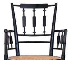 Rhoda and Agnes Garrett, Aesthetic Movement Cane Seated Ebonised Armchair - Thumbnail 4