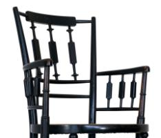 Rhoda and Agnes Garrett, Aesthetic Movement Cane Seated Ebonised Armchair - Thumbnail 2