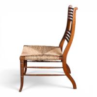 E. W. Godwin Attributed, Pair of Anglo-Japanese Walnut Low Side Nursing Chairs - Thumbnail 7