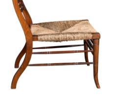 E. W. Godwin Attributed, Pair of Anglo-Japanese Walnut Low Side Nursing Chairs - Thumbnail 10