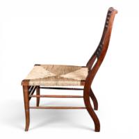 E. W. Godwin Attributed, Pair of Anglo-Japanese Walnut Low Side Nursing Chairs - Thumbnail 17