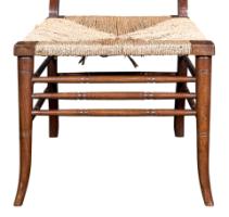E. W. Godwin Attributed, Pair of Anglo-Japanese Walnut Low Side Nursing Chairs - Thumbnail 15