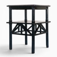 Daniel Cottier, Anglo-Japanese Ebonised Two Tier Side Table with Thebes Style