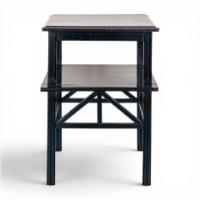 Daniel Cottier, Anglo-Japanese Ebonised Two Tier Side Table with Thebes Style - Thumbnail 3