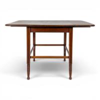 E. W. Godwin Attributed, Aesthetic Movement Walnut Drop Leaf Work Table with Slides - Thumbnail 7
