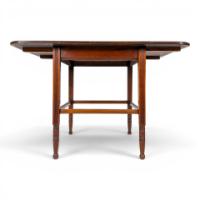 E. W. Godwin Attributed, Aesthetic Movement Walnut Drop Leaf Work Table with Slides - Thumbnail 10