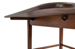 E. W. Godwin Attributed, Aesthetic Movement Walnut Drop Leaf Work Table with Slides - Thumbnail 4