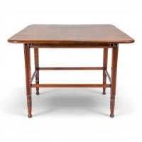 E. W. Godwin Attributed, Aesthetic Movement Walnut Drop Leaf Work Table with Slides - Thumbnail 5