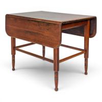 E. W. Godwin Attributed, Aesthetic Movement Walnut Drop Leaf Work Table with Slides
