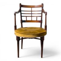 E. W. Godwin for William Watt, Anglo-Japanese Jacobean Armchair, Velvet Seat - Thumbnail 2
