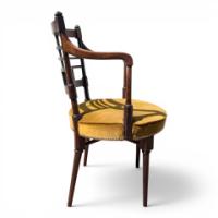 E. W. Godwin for William Watt, Anglo-Japanese Jacobean Armchair, Velvet Seat - Thumbnail 11