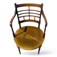 E. W. Godwin for William Watt, Anglo-Japanese Jacobean Armchair, Velvet Seat - Thumbnail 3