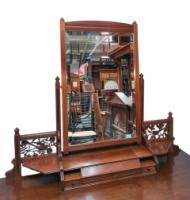 E. W. Godwin Attributed, Aesthetic Movement Walnut Dressing Table with Mirror - Thumbnail 3