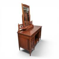 E. W. Godwin Attributed, Aesthetic Movement Walnut Dressing Table with Mirror - Thumbnail 6