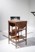 E. W. Godwin Attributed, Aesthetic Movement Walnut Drop Leaf Work Table with Slides - Thumbnail 23