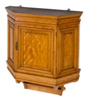Collinson & Lock. An Aesthetic Movement Satin Walnut Breakfront Wall Cupboard - Thumbnail 3
