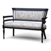 E. W. Godwin for James Peddle. A rare ebonised two seater settee - Thumbnail 1