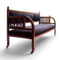 Anglo-Japanese Mahogany Settee by E. W. Godwin and probably made by William Watt - Thumbnail 1
