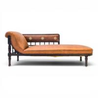 E. W. Godwin Attributed. Anglo-Japanese Ebonised Chaise Longue