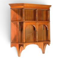 E. W. Godwin for Collinson & Lock. A fine set of hanging Oak wall shelves - Thumbnail 1