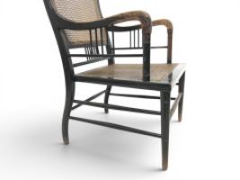 E. W. Godwin. An Anglo-Japanese Ebonised Beech and Caned Armchair - Thumbnail 14