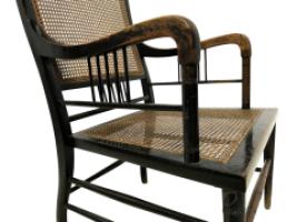 E. W. Godwin. An Anglo-Japanese Ebonised Beech and Caned Armchair - Thumbnail 15