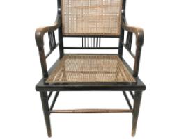 E. W. Godwin. An Anglo-Japanese Ebonised Beech and Caned Armchair - Thumbnail 17