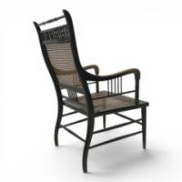 E. W. Godwin. An Anglo-Japanese Ebonised Beech and Caned Armchair - Thumbnail 13