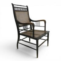 E. W. Godwin. Anglo-Japanese Ebonised Beech and Caned Armchair - Thumbnail 12