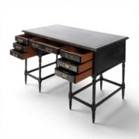E. W. Godwin for Collinson & Lock. Aesthetic Movement Ebonised walnut desk - Thumbnail 4