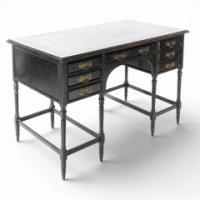 E. W. Godwin for Collinson & Lock. Aesthetic Movement Ebonised walnut desk