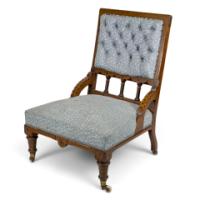 John Pollard Seddon Attributed, probably for C. Seddon a Gothic Revival Nursing Chair