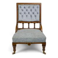 John Pollard Seddon Attributed, probably for C. Seddon a Gothic Revival Nursing Chair - Thumbnail 2